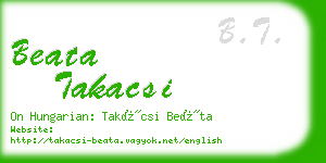 beata takacsi business card